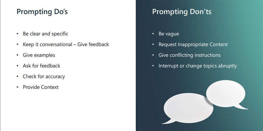 Tips for writing prompts for Copilot in Microsoft 365