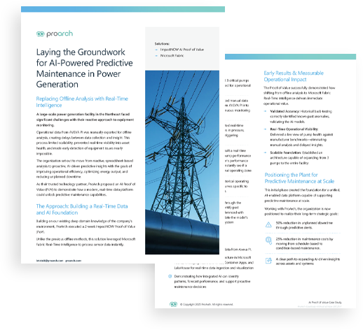Laying the Groundwork for AI-Powered Predictive Maintenance in Power Generation