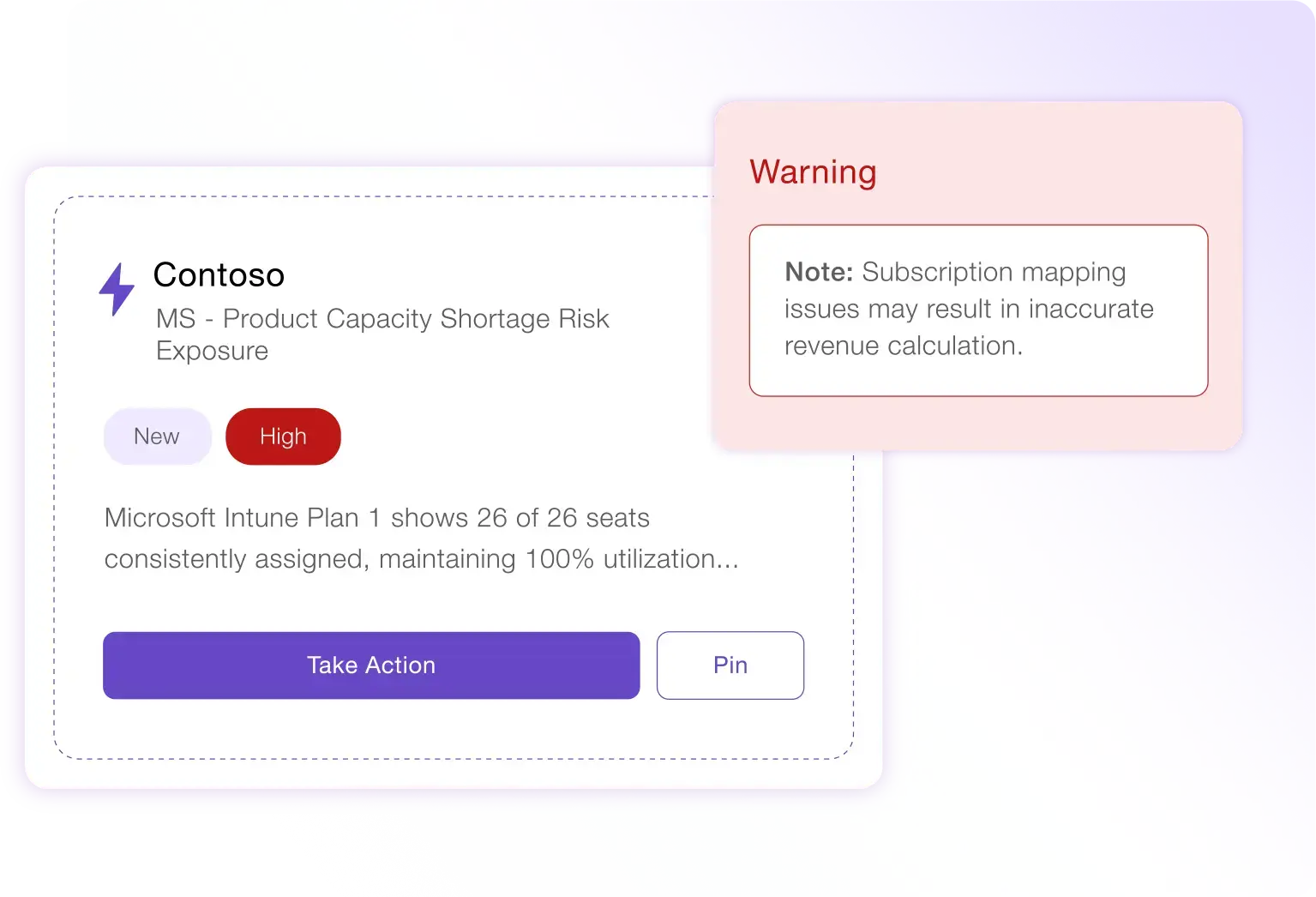 AI assistant showing CSP renewal insights and tenant analysis