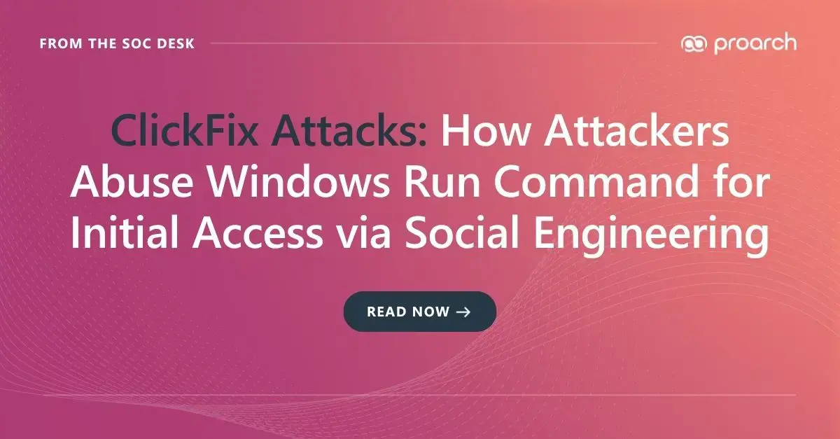 ClickFix attack abusing Windows Run command and PowerShell for initial access