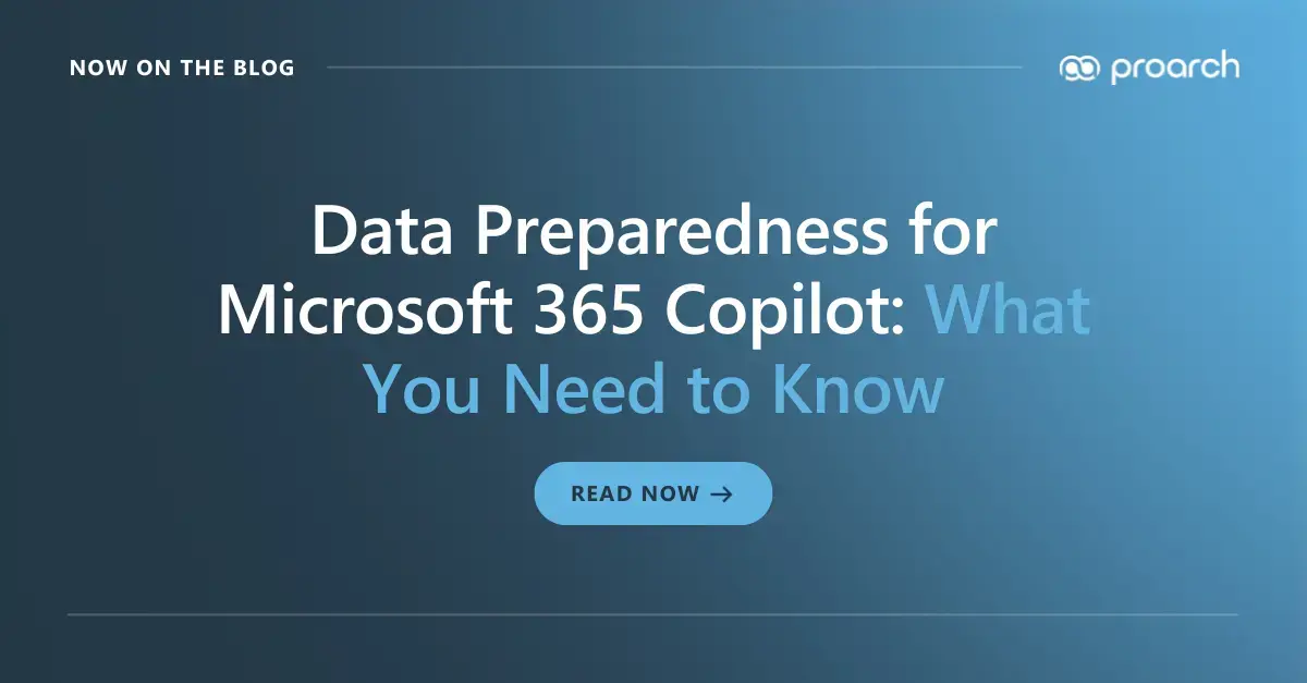 Illustration showing secure and governed data preparation for Microsoft 365 Copilot