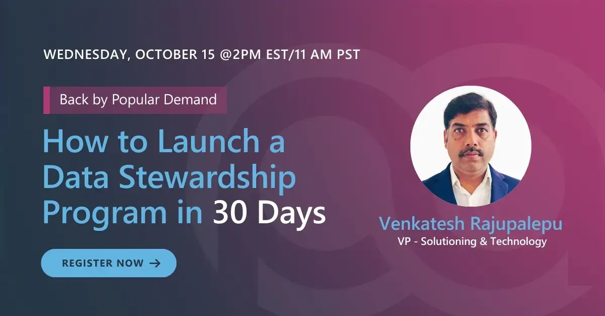 Webinar - How to Launch a Data Stewardship Program in 30 Days