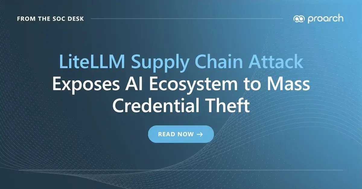 LiteLLM supply chain attack showing compromised Python package and credential theft risk in AI ecosystem