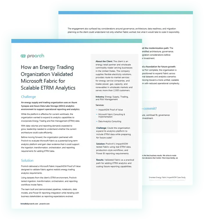 How an Energy Trading Organization Validated Microsoft Fabric for Scalable ETRM Analytics inside pages