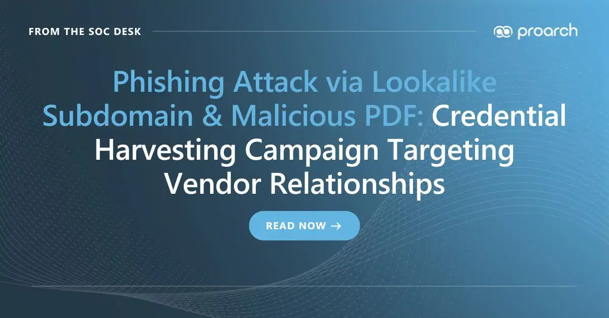 Phishing attack using a lookalike domain and malicious PDF to harvest credentials