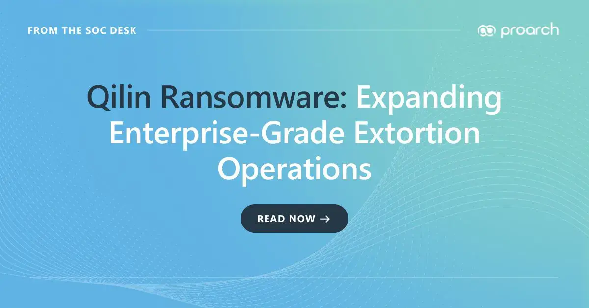 Qilin ransomware attack targeting enterprise networks using double extortion techniques